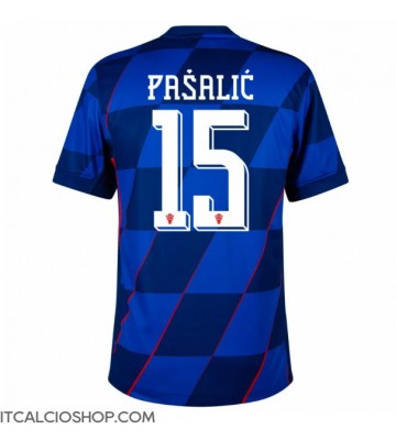 Croazia Mario Pasalic #15 Seconda Maglia Europei 2024 Manica Corta